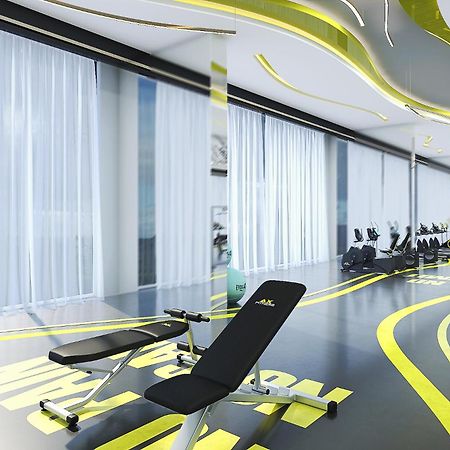 Royal M Al Aqah Beach Resort By Gewan Eksteriør billede The gym at the hotel