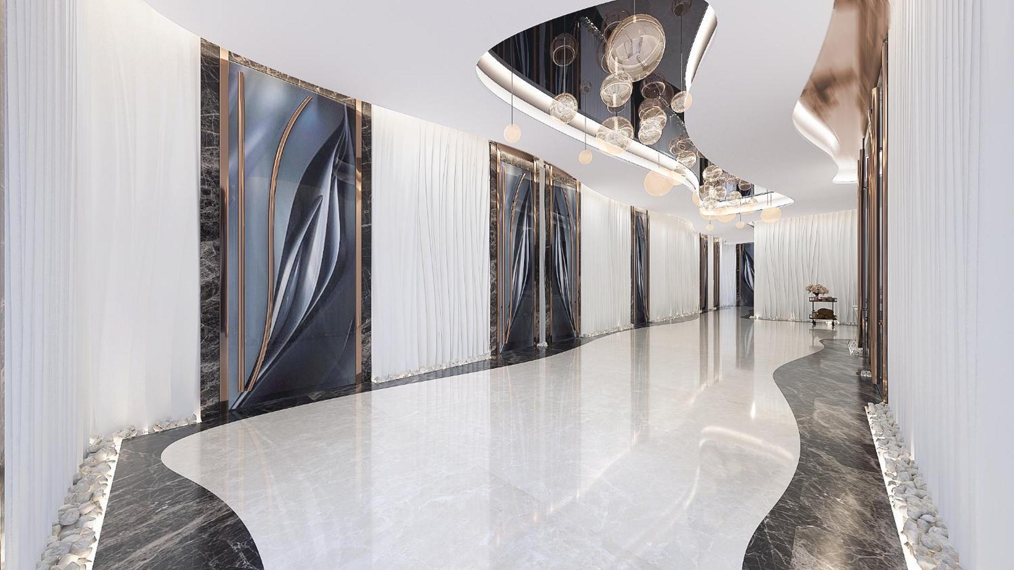Royal M Al Aqah Beach Resort By Gewan Eksteriør billede The interior of the hotel
