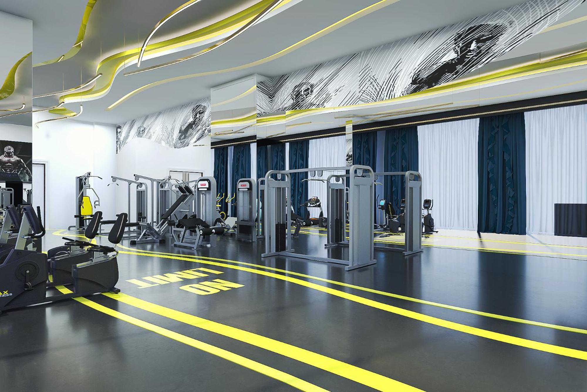 Royal M Al Aqah Beach Resort By Gewan Eksteriør billede The gym at the hotel