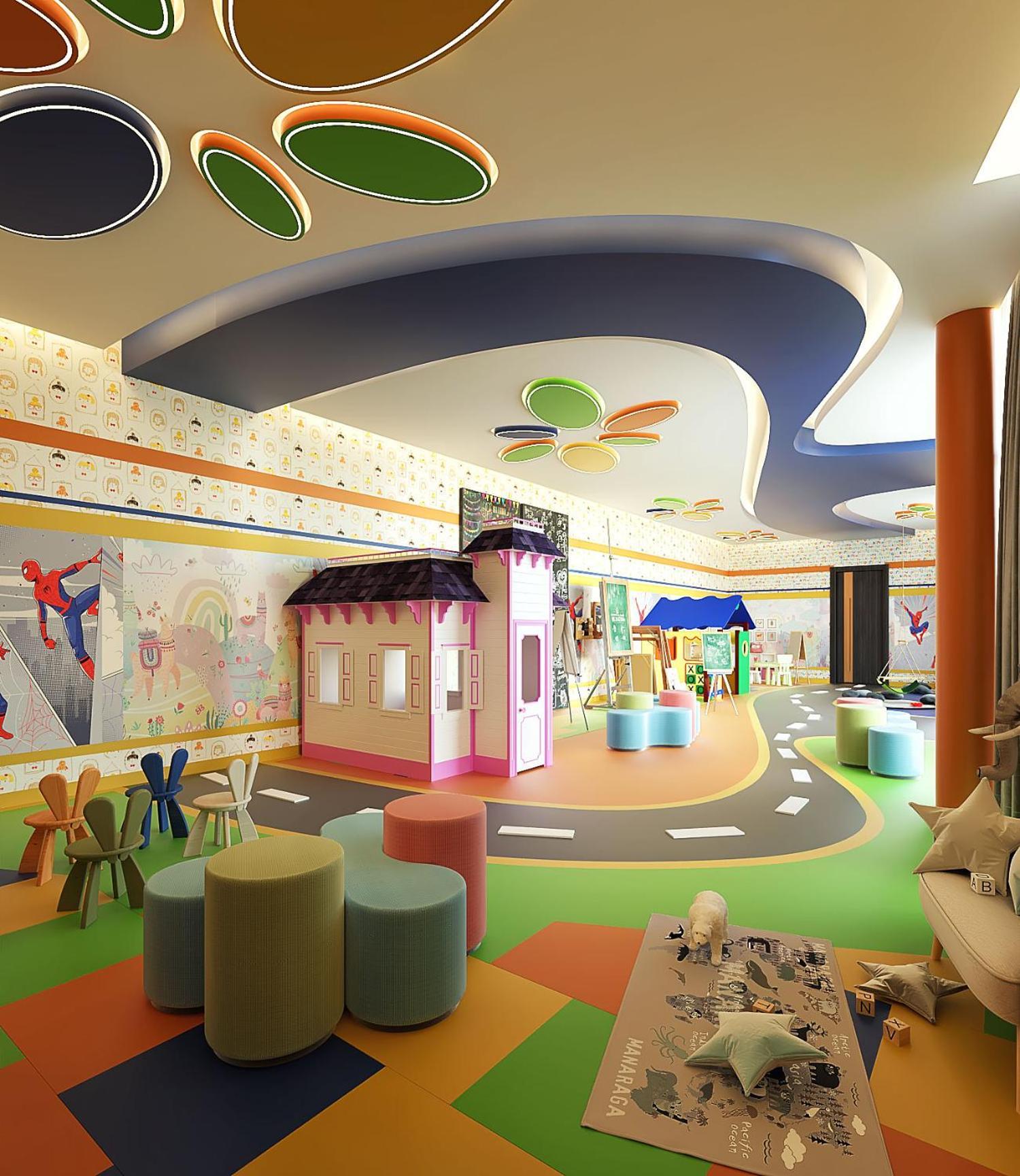 Royal M Al Aqah Beach Resort By Gewan Eksteriør billede 3D rendering of a children's hospital waiting room